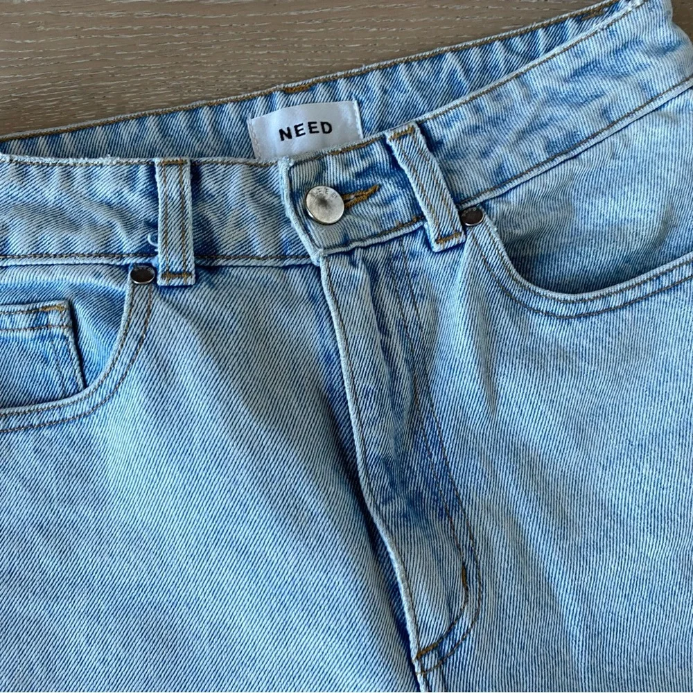 NEED Supply Straight Leg High Rise Jeans Size 27 Light Wash Denim Made in USA - Picture 3 of 10